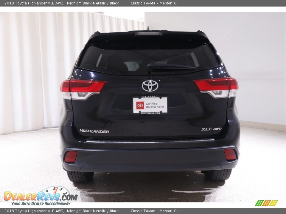 2018 Toyota Highlander XLE AWD Midnight Black Metallic / Black Photo #18