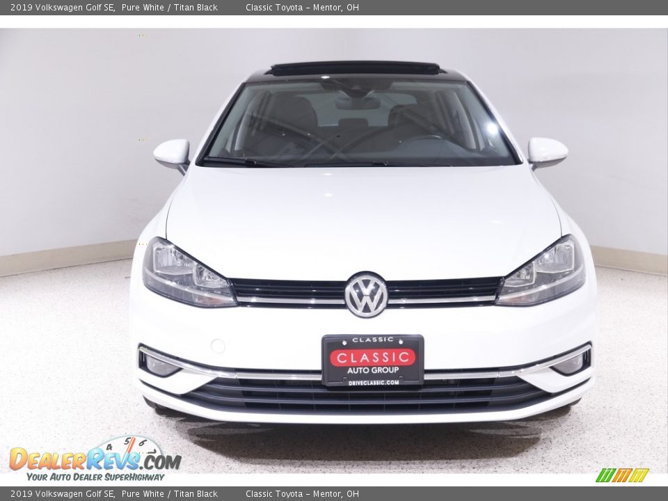 2019 Volkswagen Golf SE Pure White / Titan Black Photo #2
