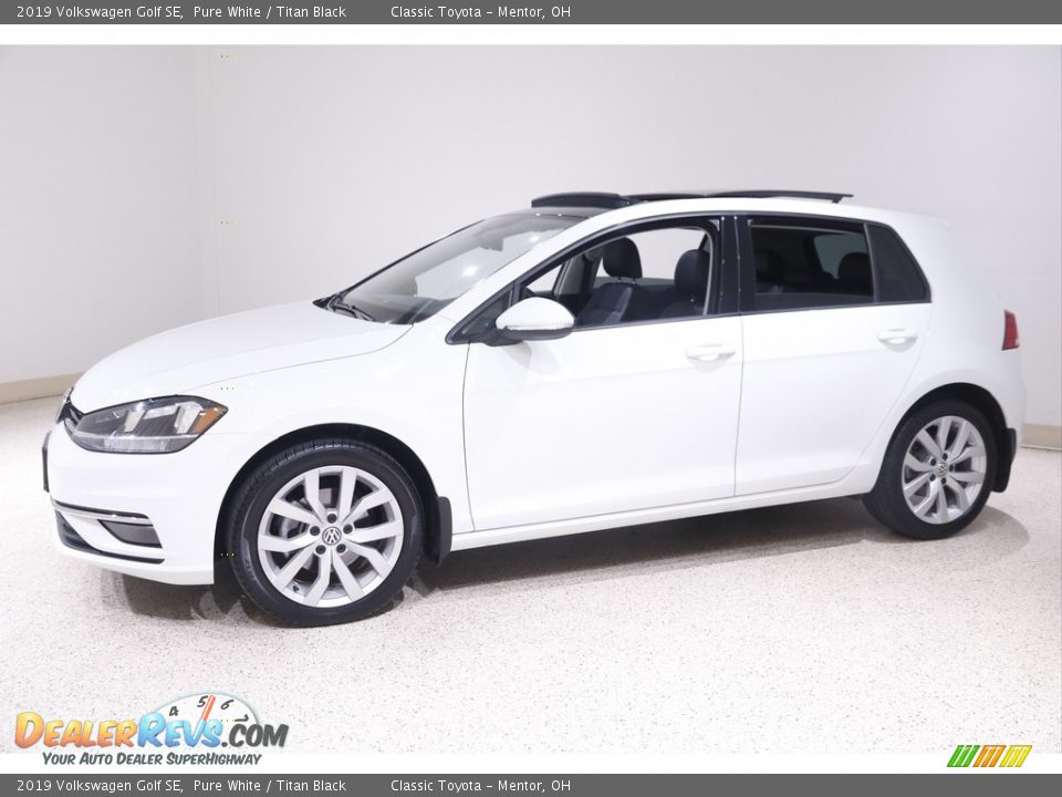 2019 Volkswagen Golf SE Pure White / Titan Black Photo #3