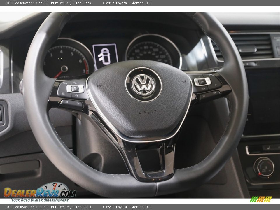 2019 Volkswagen Golf SE Pure White / Titan Black Photo #7