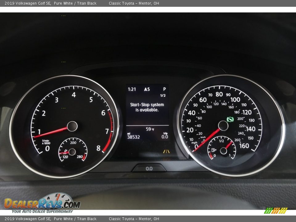 2019 Volkswagen Golf SE Pure White / Titan Black Photo #8