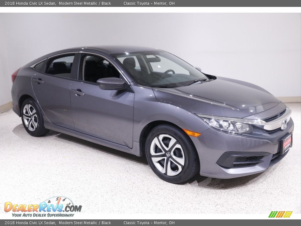 2018 Honda Civic LX Sedan Modern Steel Metallic / Black Photo #1