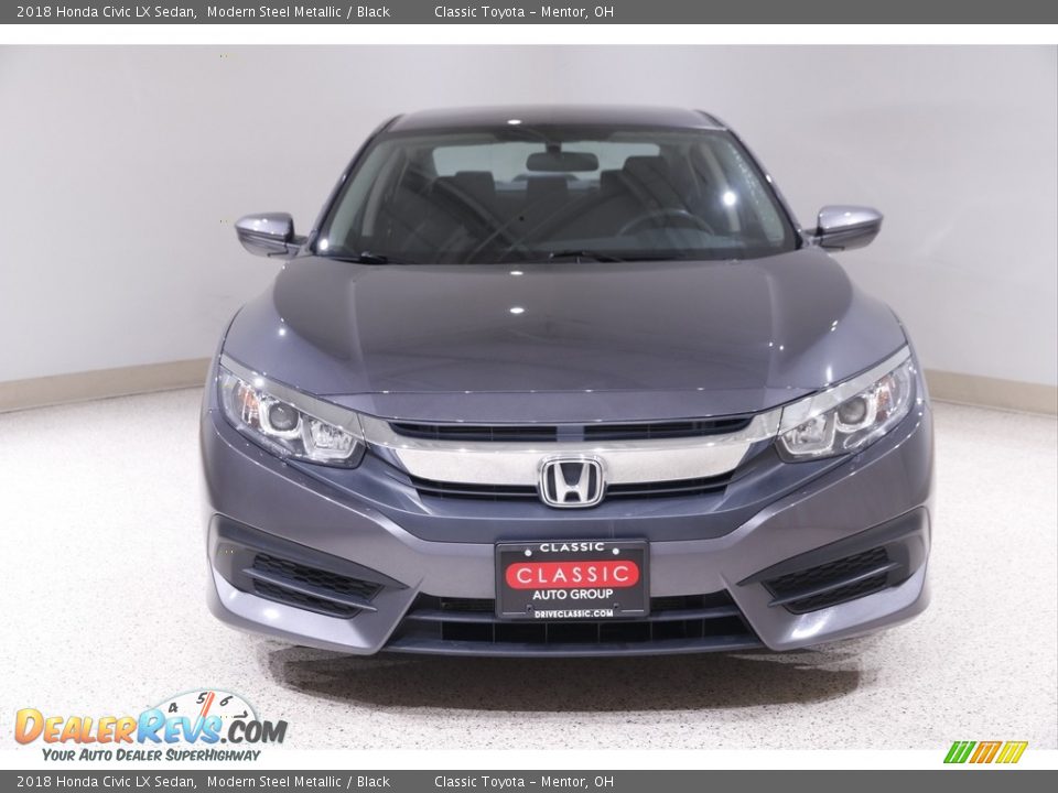 2018 Honda Civic LX Sedan Modern Steel Metallic / Black Photo #2