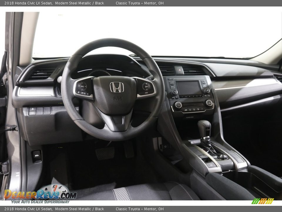 2018 Honda Civic LX Sedan Modern Steel Metallic / Black Photo #6