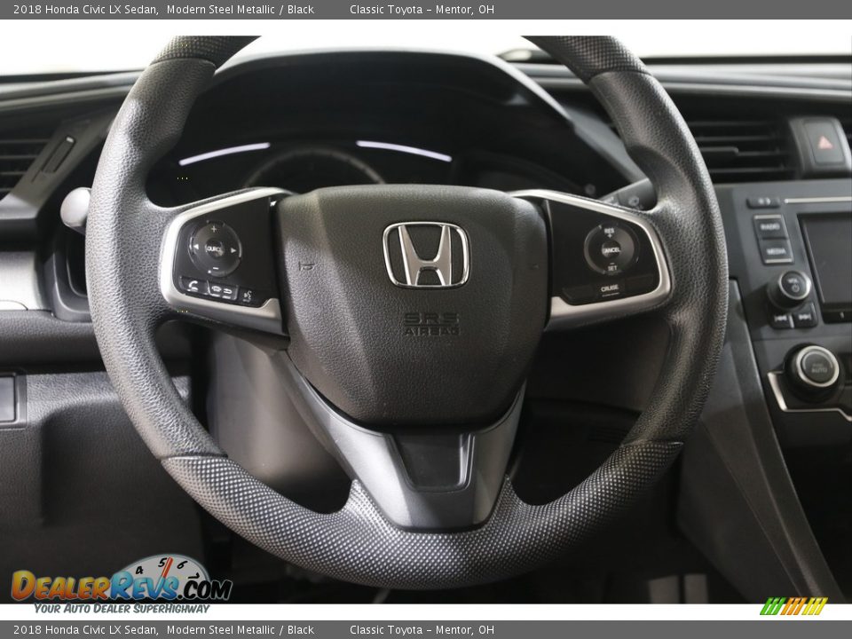 2018 Honda Civic LX Sedan Modern Steel Metallic / Black Photo #7