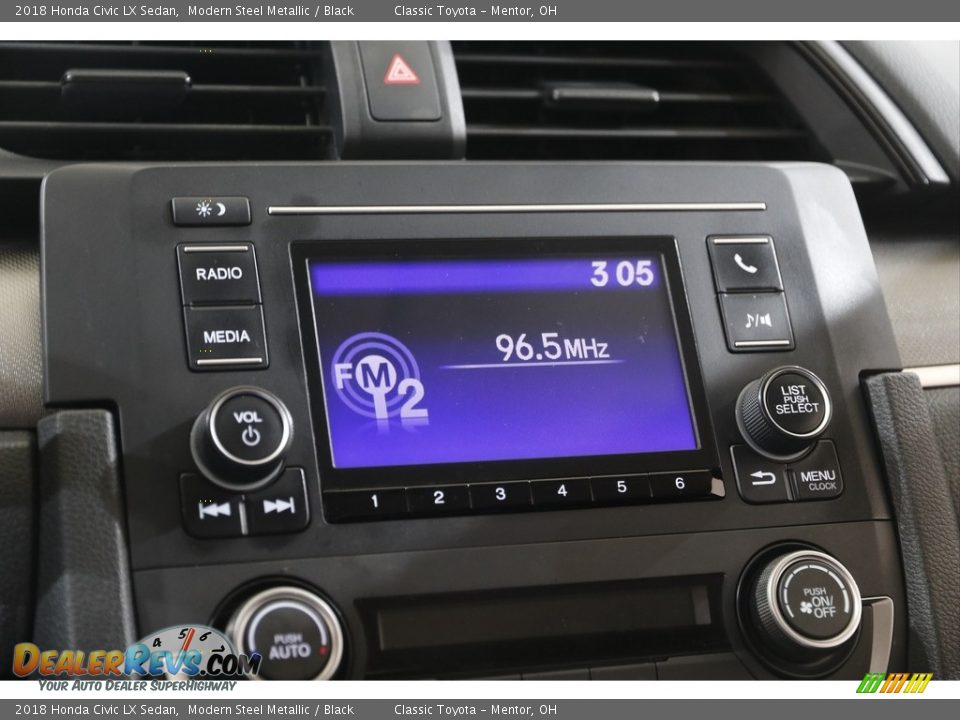 2018 Honda Civic LX Sedan Modern Steel Metallic / Black Photo #10