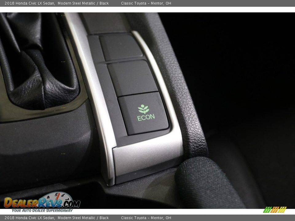 2018 Honda Civic LX Sedan Modern Steel Metallic / Black Photo #13