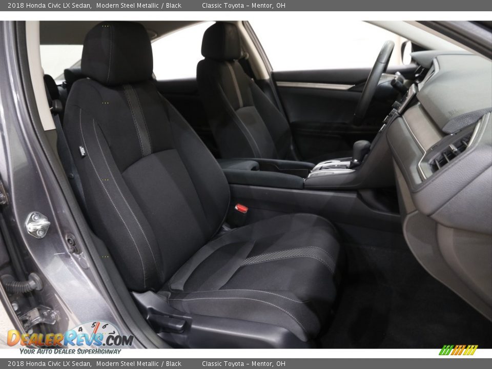 2018 Honda Civic LX Sedan Modern Steel Metallic / Black Photo #14
