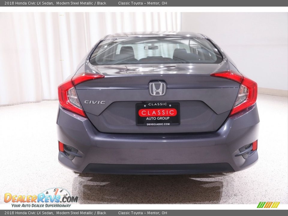 2018 Honda Civic LX Sedan Modern Steel Metallic / Black Photo #17