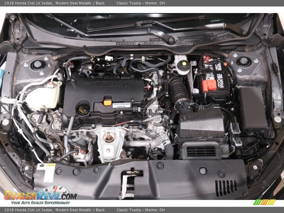 2018 Honda Civic LX Sedan Modern Steel Metallic / Black Photo #18