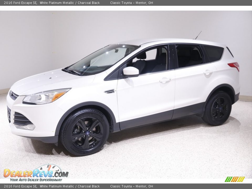 2016 Ford Escape SE White Platinum Metallic / Charcoal Black Photo #3