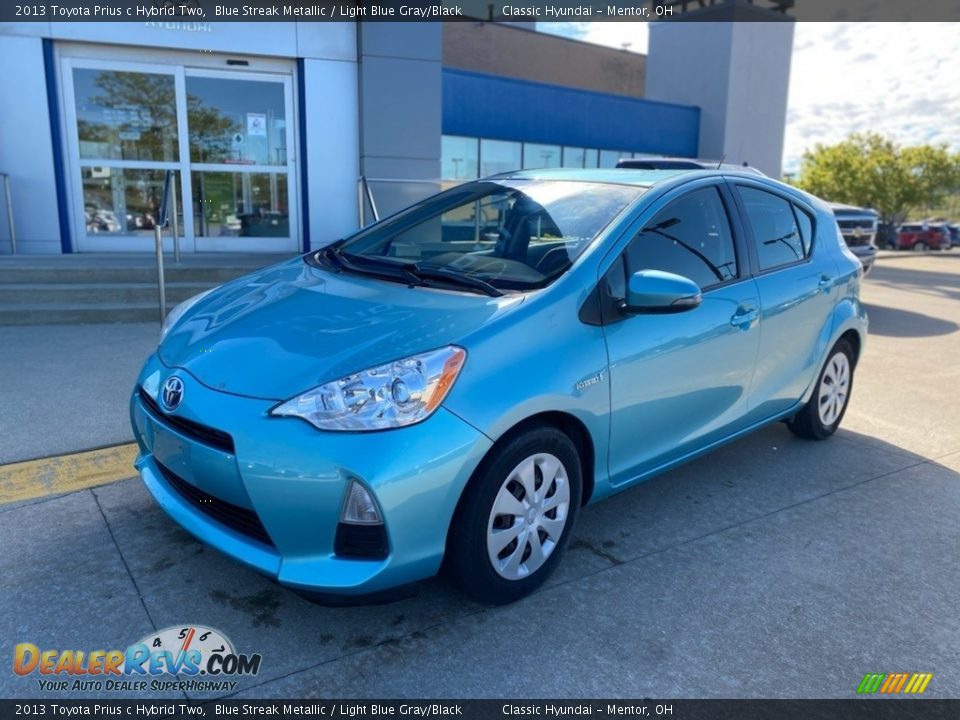 2013 Toyota Prius c Hybrid Two Blue Streak Metallic / Light Blue Gray/Black Photo #1