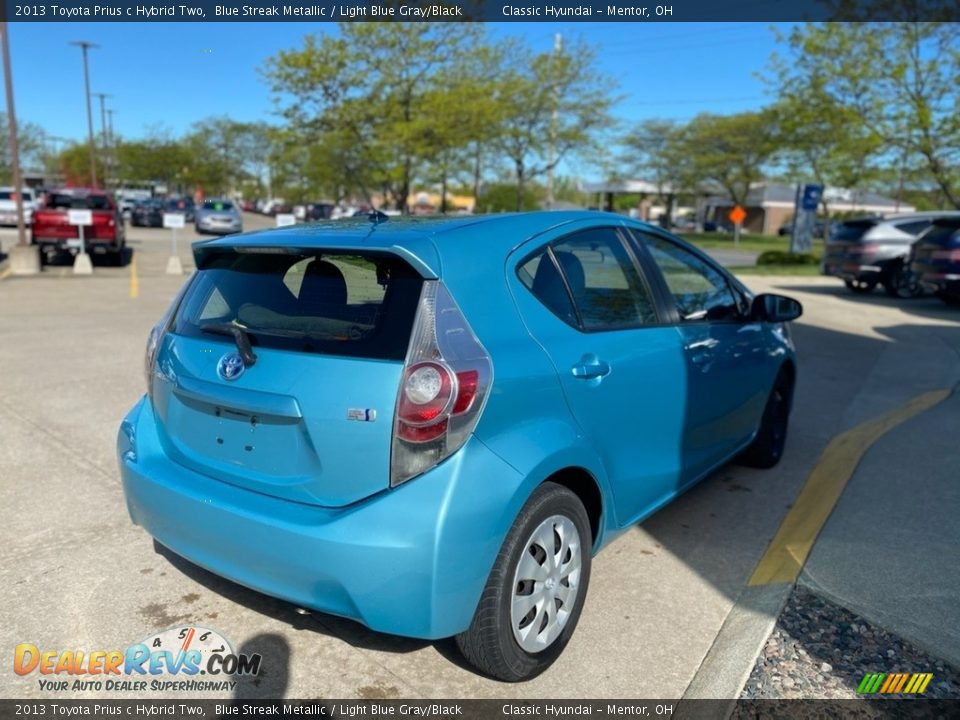 2013 Toyota Prius c Hybrid Two Blue Streak Metallic / Light Blue Gray/Black Photo #2