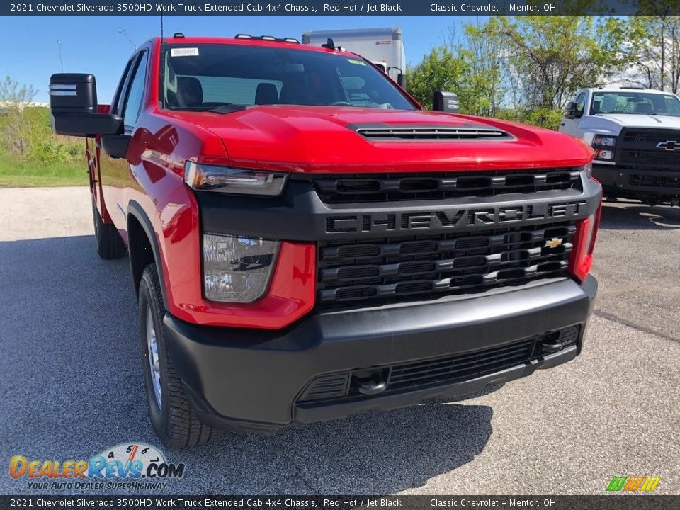 2021 Chevrolet Silverado 3500HD Work Truck Extended Cab 4x4 Chassis Red Hot / Jet Black Photo #2