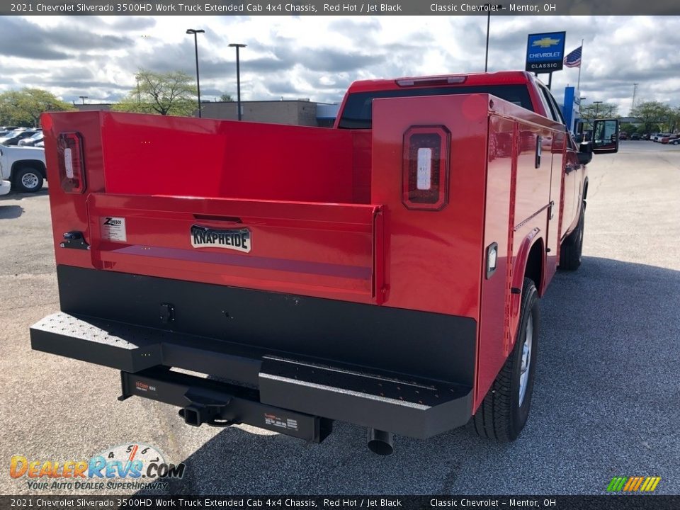 2021 Chevrolet Silverado 3500HD Work Truck Extended Cab 4x4 Chassis Red Hot / Jet Black Photo #3