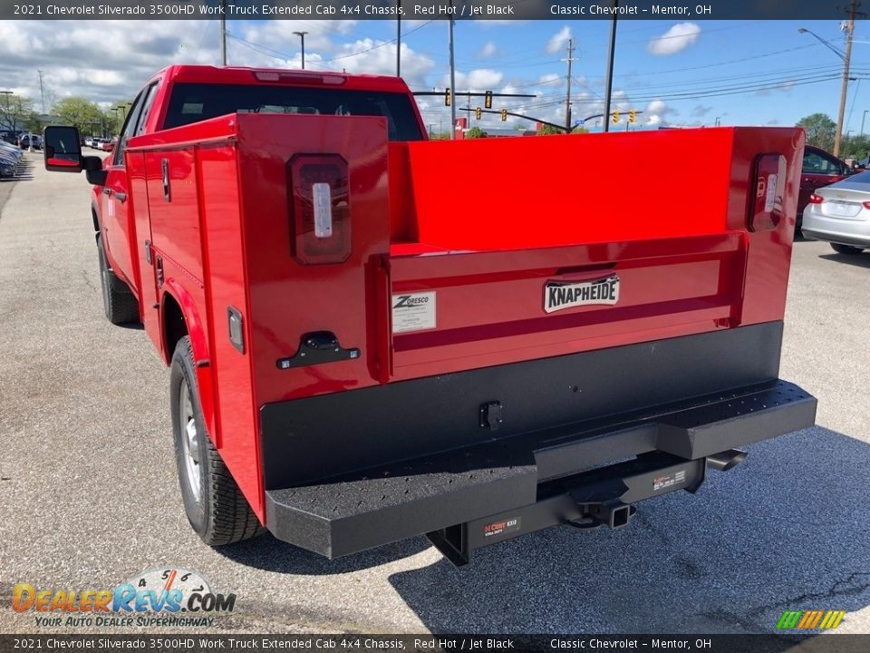 2021 Chevrolet Silverado 3500HD Work Truck Extended Cab 4x4 Chassis Red Hot / Jet Black Photo #4
