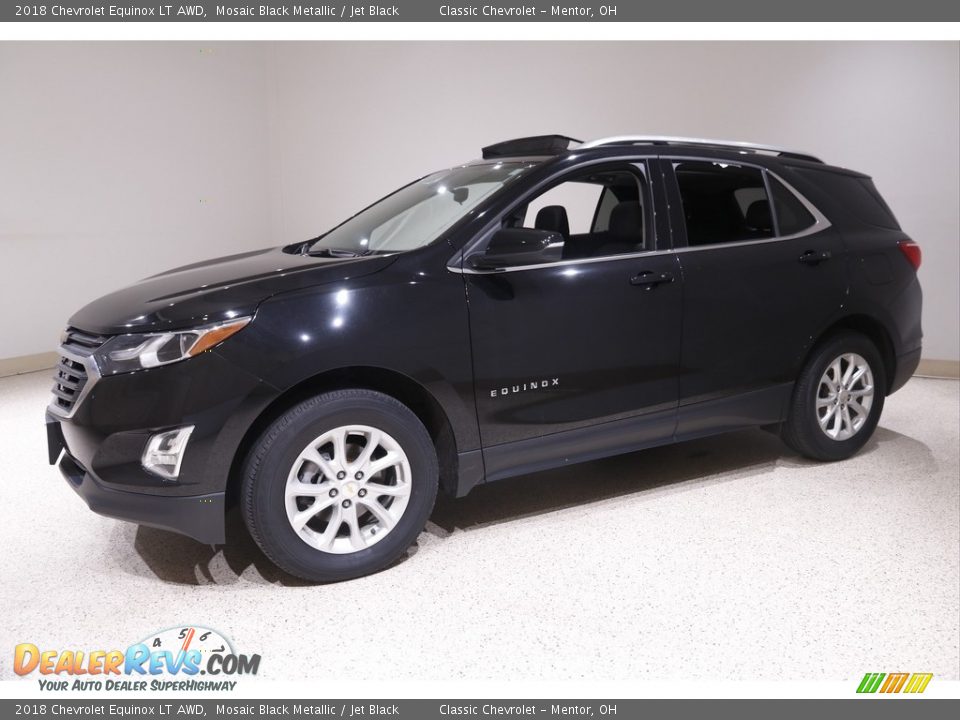 2018 Chevrolet Equinox LT AWD Mosaic Black Metallic / Jet Black Photo #3