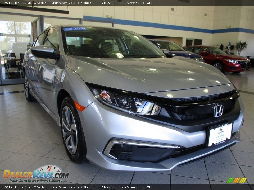 2019 Honda Civic LX Sedan Lunar Silver Metallic / Black Photo #3