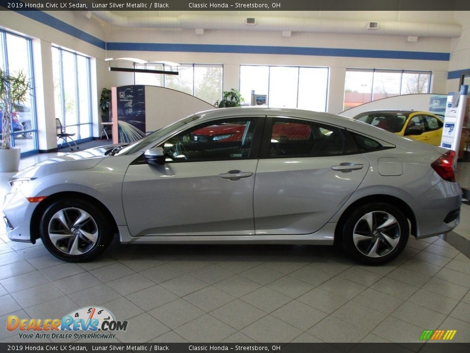 2019 Honda Civic LX Sedan Lunar Silver Metallic / Black Photo #10
