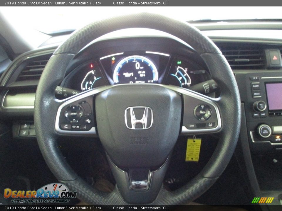 2019 Honda Civic LX Sedan Lunar Silver Metallic / Black Photo #28