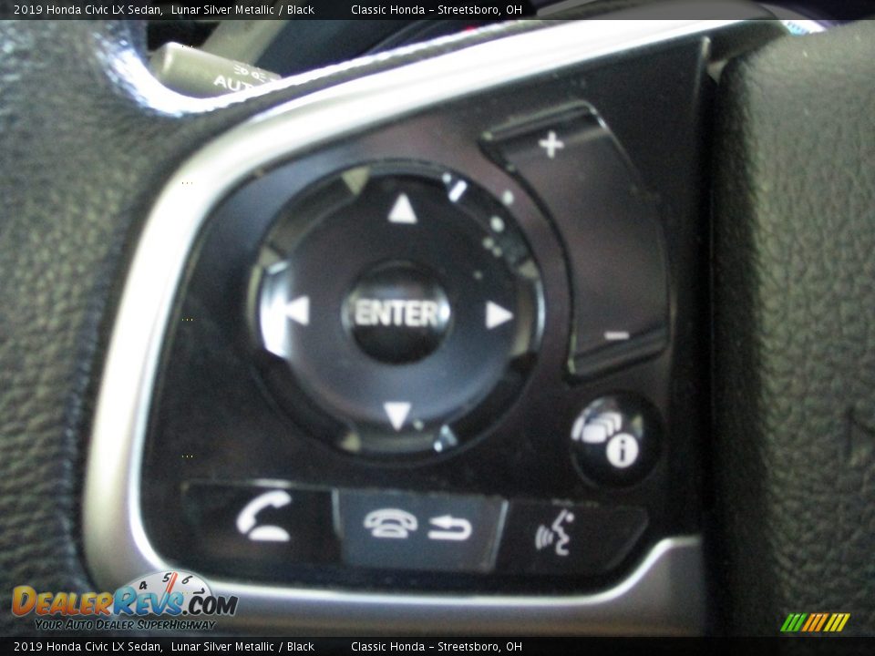 2019 Honda Civic LX Sedan Lunar Silver Metallic / Black Photo #31