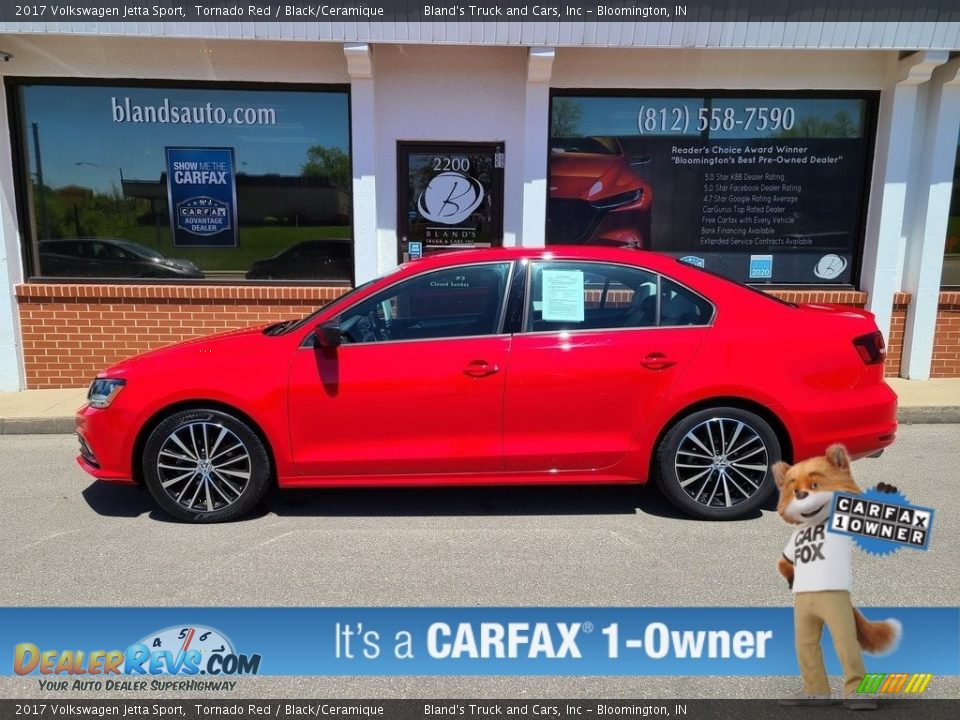 2017 Volkswagen Jetta Sport Tornado Red / Black/Ceramique Photo #1