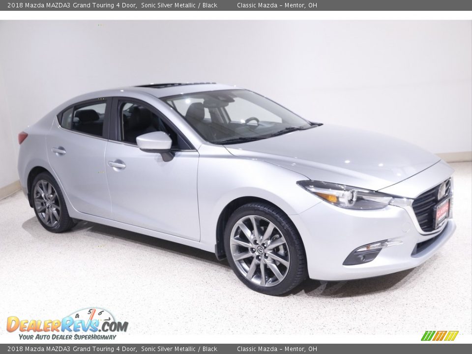 2018 Mazda MAZDA3 Grand Touring 4 Door Sonic Silver Metallic / Black Photo #1