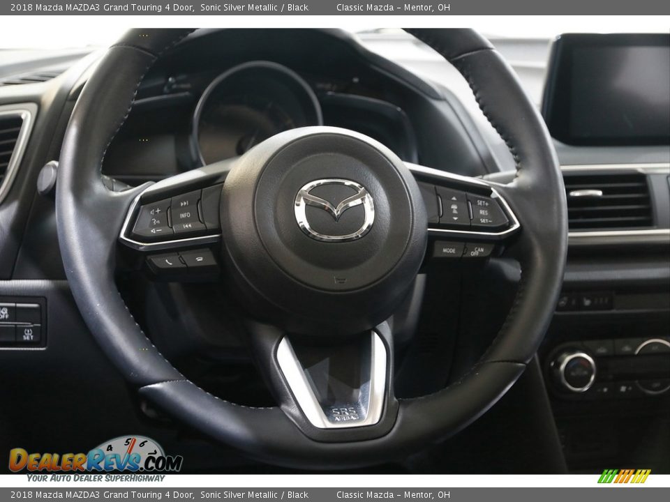 2018 Mazda MAZDA3 Grand Touring 4 Door Sonic Silver Metallic / Black Photo #7