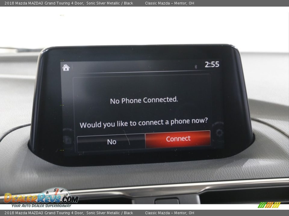 2018 Mazda MAZDA3 Grand Touring 4 Door Sonic Silver Metallic / Black Photo #11