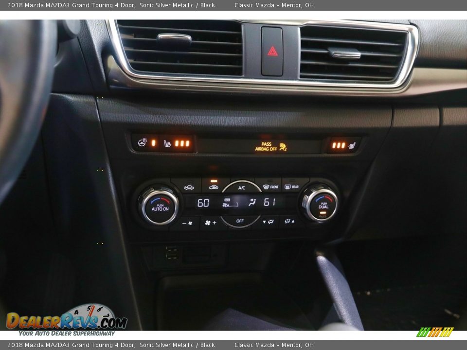 2018 Mazda MAZDA3 Grand Touring 4 Door Sonic Silver Metallic / Black Photo #13