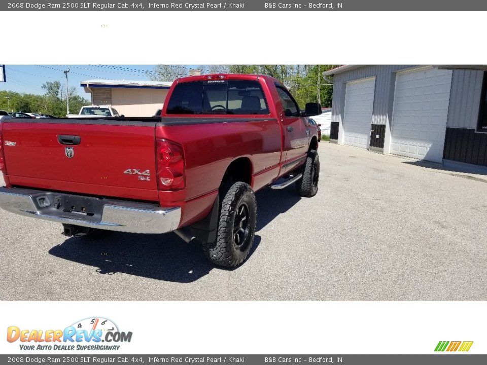 2008 Dodge Ram 2500 SLT Regular Cab 4x4 Inferno Red Crystal Pearl / Khaki Photo #5