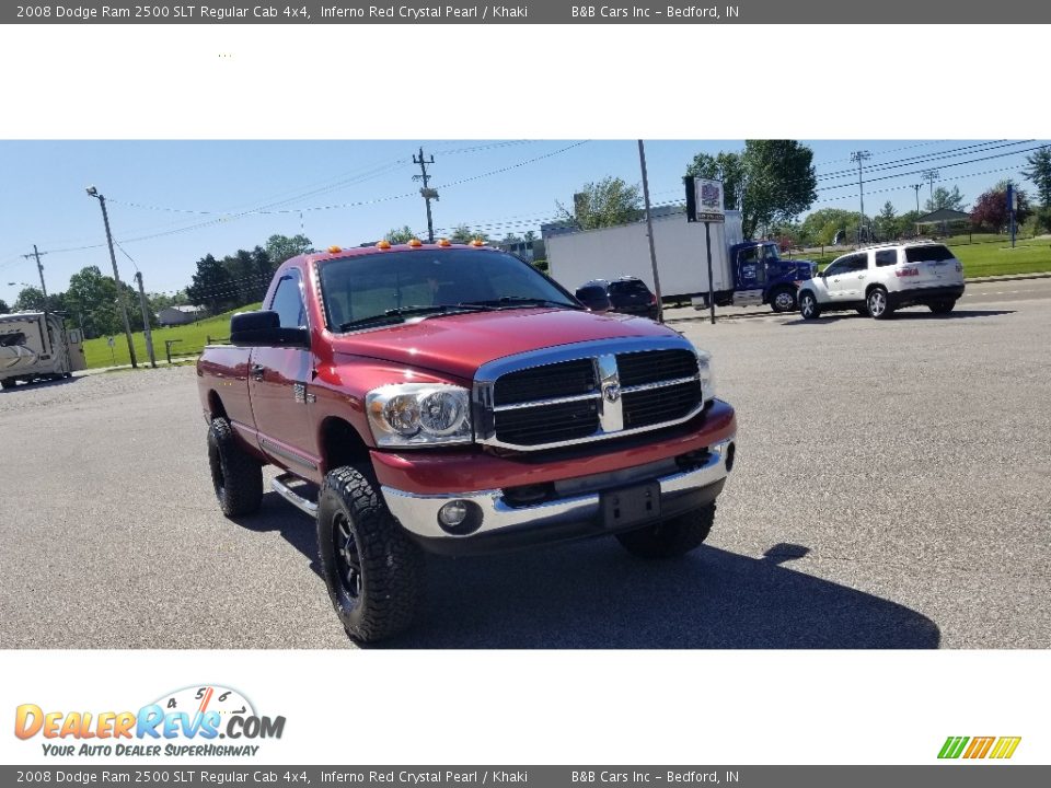 2008 Dodge Ram 2500 SLT Regular Cab 4x4 Inferno Red Crystal Pearl / Khaki Photo #9