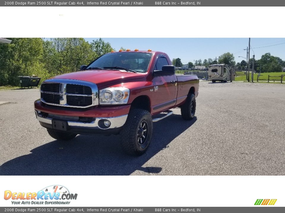 2008 Dodge Ram 2500 SLT Regular Cab 4x4 Inferno Red Crystal Pearl / Khaki Photo #11