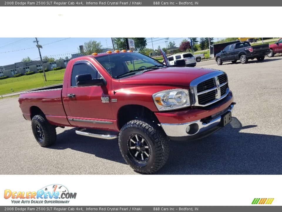 2008 Dodge Ram 2500 SLT Regular Cab 4x4 Inferno Red Crystal Pearl / Khaki Photo #26