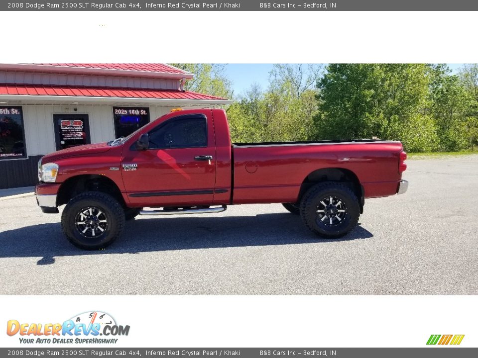 2008 Dodge Ram 2500 SLT Regular Cab 4x4 Inferno Red Crystal Pearl / Khaki Photo #27