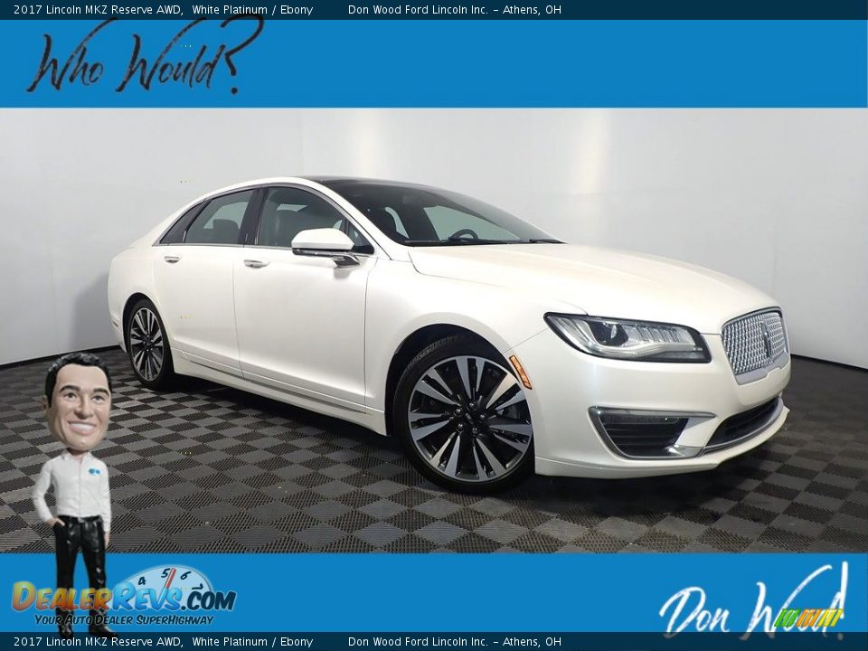 2017 Lincoln MKZ Reserve AWD White Platinum / Ebony Photo #1