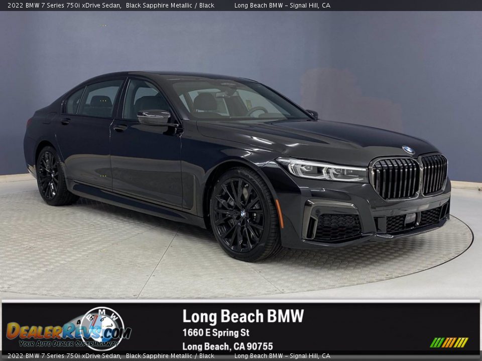 2022 BMW 7 Series 750i xDrive Sedan Black Sapphire Metallic / Black Photo #1