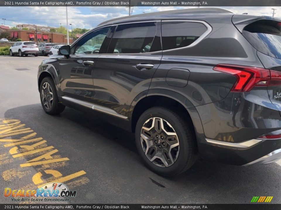 2021 Hyundai Santa Fe Calligraphy AWD Portofino Gray / Obsidian Black Photo #4