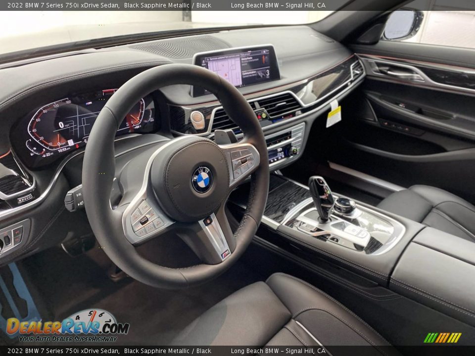 Black Interior - 2022 BMW 7 Series 750i xDrive Sedan Photo #12