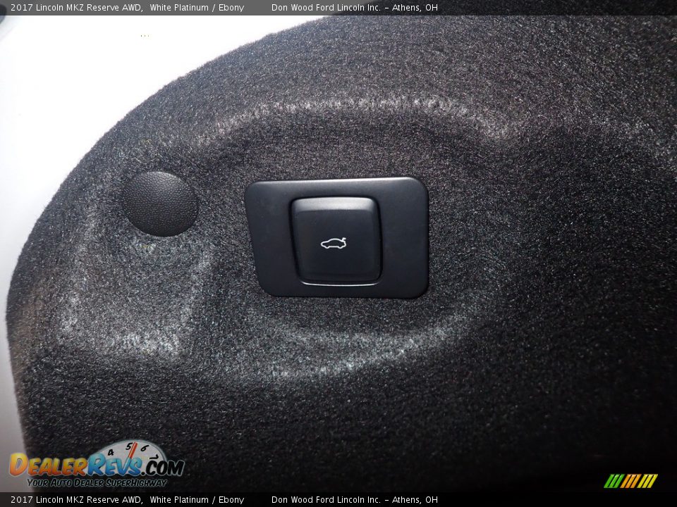 2017 Lincoln MKZ Reserve AWD White Platinum / Ebony Photo #19