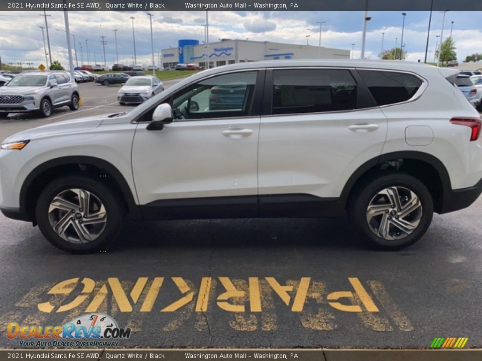 2021 Hyundai Santa Fe SE AWD Quartz White / Black Photo #4