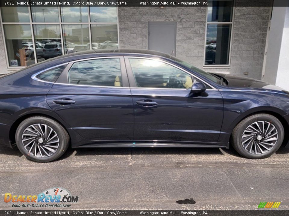 2021 Hyundai Sonata Limited Hybrid Oxford Blue / Dark Gray/Camel Photo #2