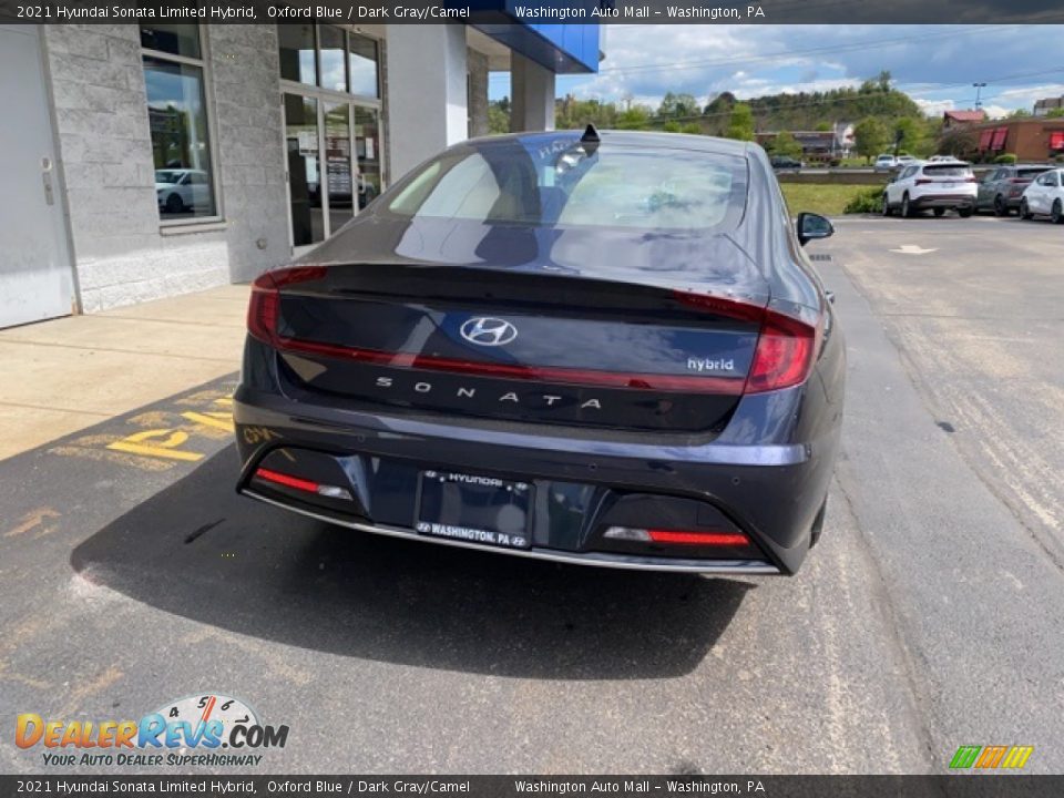 2021 Hyundai Sonata Limited Hybrid Oxford Blue / Dark Gray/Camel Photo #3