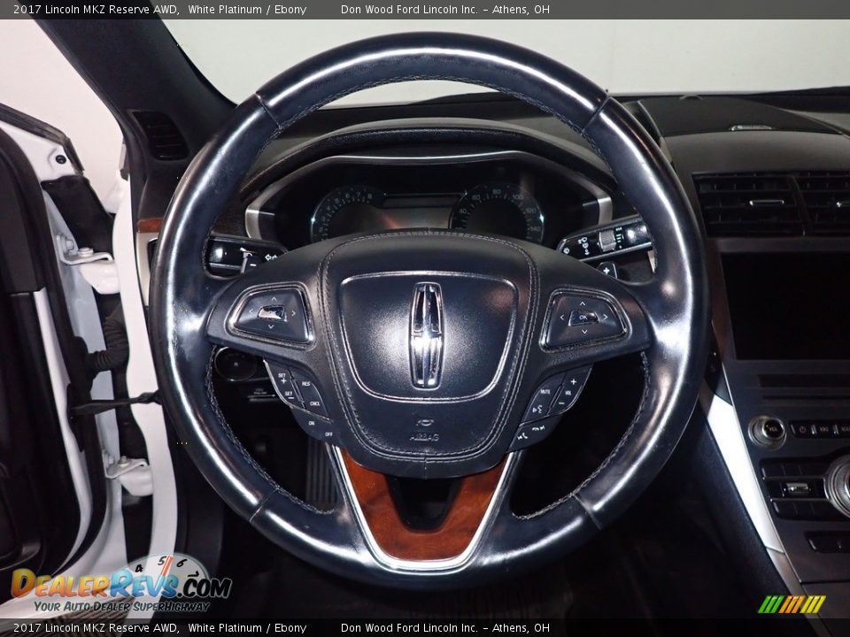 2017 Lincoln MKZ Reserve AWD White Platinum / Ebony Photo #33