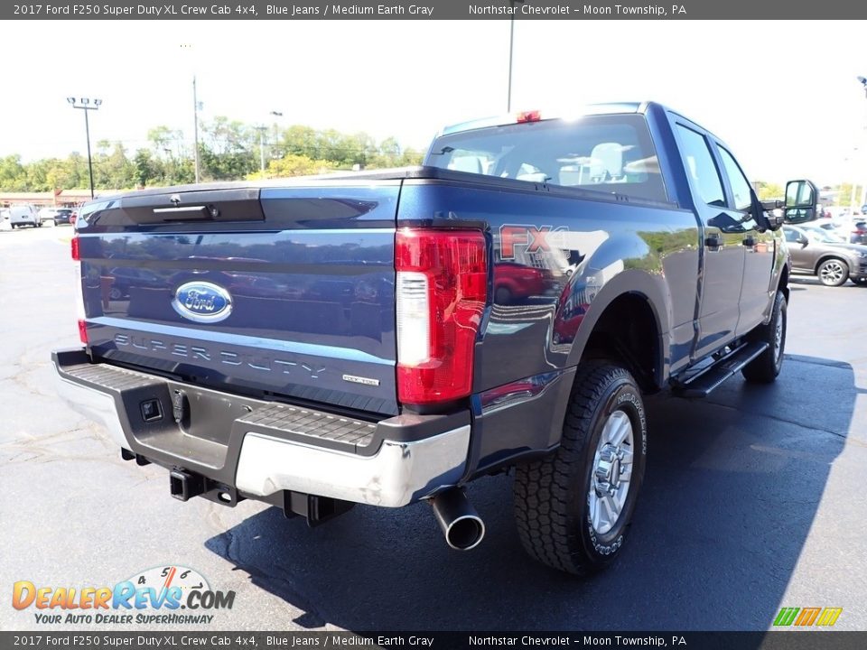 2017 Ford F250 Super Duty XL Crew Cab 4x4 Blue Jeans / Medium Earth Gray Photo #7