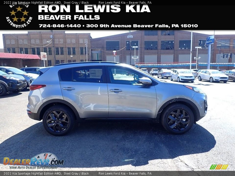 2022 Kia Sportage Nightfall Edition AWD Steel Gray / Black Photo #1