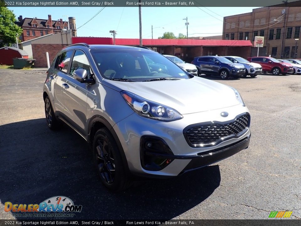2022 Kia Sportage Nightfall Edition AWD Steel Gray / Black Photo #3