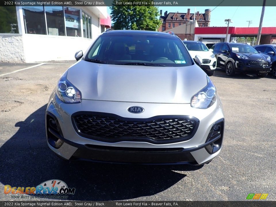 2022 Kia Sportage Nightfall Edition AWD Steel Gray / Black Photo #4
