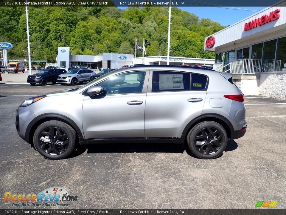 2022 Kia Sportage Nightfall Edition AWD Steel Gray / Black Photo #6