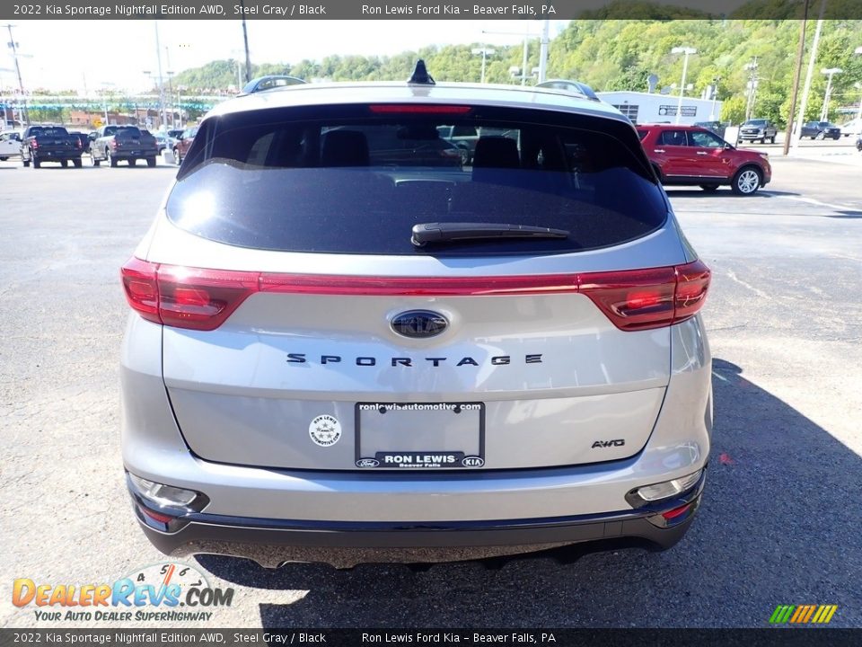 2022 Kia Sportage Nightfall Edition AWD Steel Gray / Black Photo #8